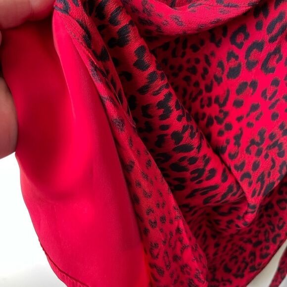 SANCTUARY Girl On Fire Red Faux Wrap Animal Print XS - Picture 10 of 16